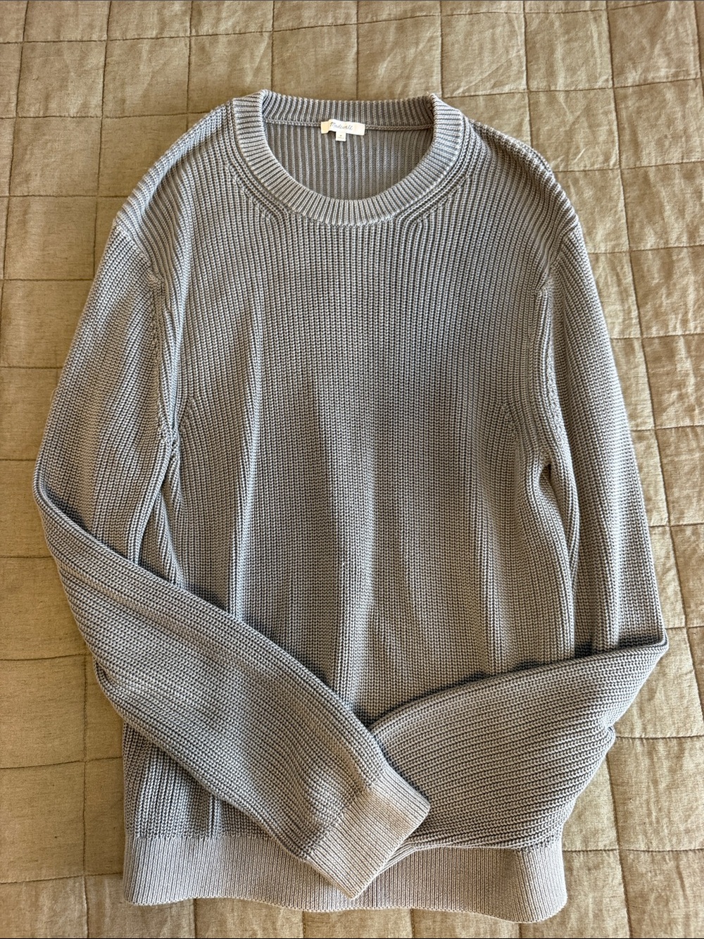 Madewell Light Gray Knit Crewneck Sweater